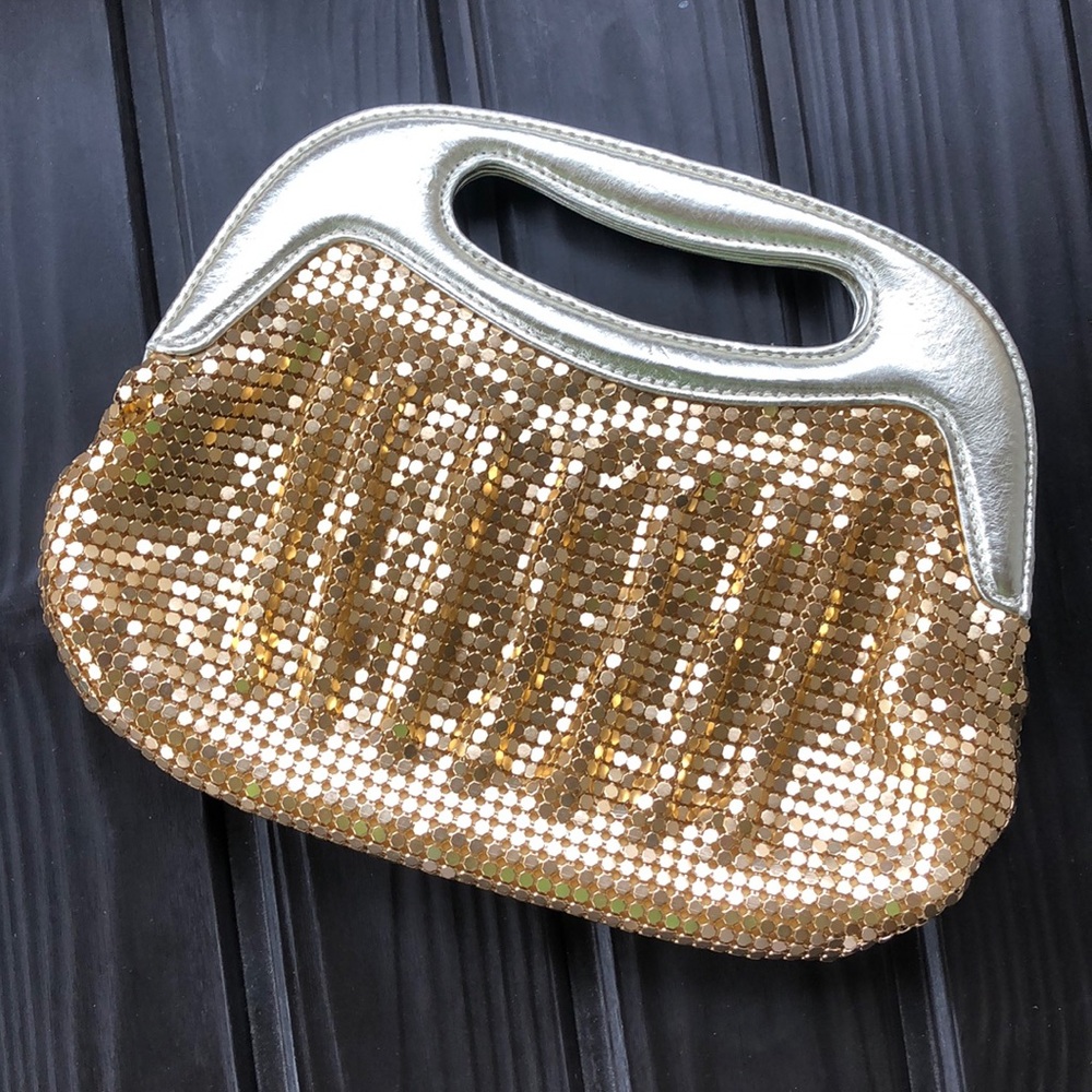 Gold shimmery clutch